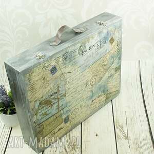 pudełka walizka wspomnień-retro listy dr 14 zdjęca drewniana, pamiątka