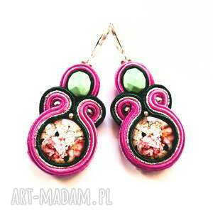 rose garden kolczyki sutaszowe