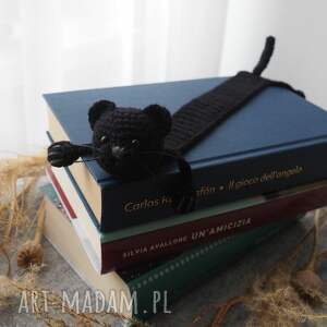 zakładka do książki czarny kotek dla miłośników kotów, dziecka