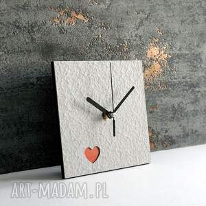 ręcznie robione zegary zegar z sercem - prezent dla pary na pierwszą rocznicę