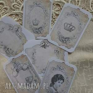 handmade scrapbooking kartki naklejki "królewskie shabby chic"