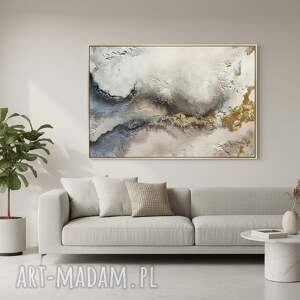 abstrakcja light ręcznie malowany obraz xxl strukturalny do salonu