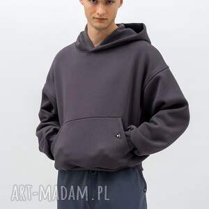 Z KAPTUREM CIEPŁA - HALIL GRAFIT, boxy, bluza meska
