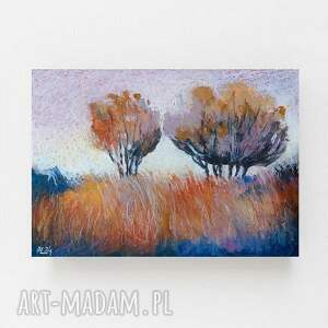 drzewa - rysunek pastelami formatu 18/24 cm