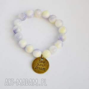 handmade bracelet by sis: "live your dream" w kamieniach