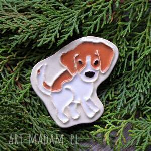 handmade dekoracje pies beagle na magnes