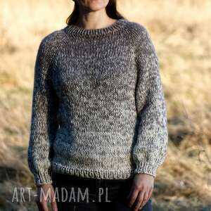 sweter gradient - 100 naturalny - alpaka z jedwabiem morwowym, wełniany