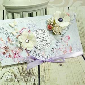 ręczne wykonanie scrapbooking kartki kartka ślubna - różany poranek