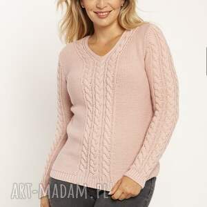 mkm swetry klasyczny sweterek, swe186 róż mkm, sweter, różowy