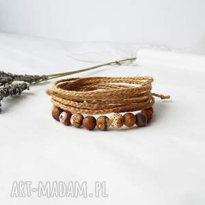 handmade jaspis kalahari bransoletka