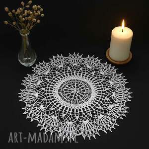 piękna serwetka szydełkowa śr ok 35 cm, obrus rękodzieło boże narodzenie nowa