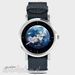 zegarki zegarek, bransoletka - ziemia grafitowy nato, pasek planeta, prezent