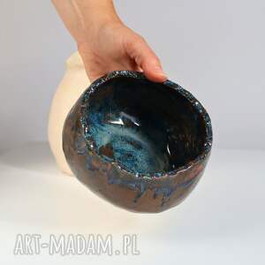 Ceramiczna miska dekoracyjna handmade - ręcznie lepiona