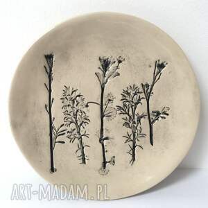 dekoracyjny talerzyk z roślinkami roślinna ceramika, ceramika