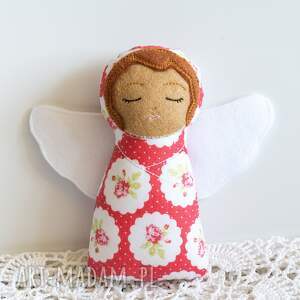 mini aniołek stróż - rozalka 16 cm, lalka, dziewczynka chrzest