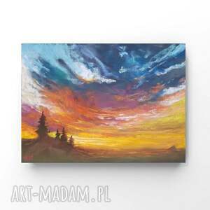 pejzaż - praca formatu 18/24 cm pastele suche