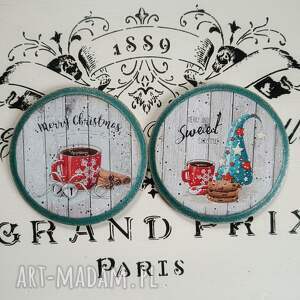 Podkładki decoupage Merry Christmas - komplet 2 sztuk