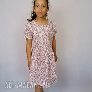 handmade święta upominek sukienka dla dziewczynki melisa pomarańczowe