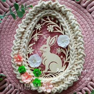 jajko wielkanocne, dekoracja wielkanocna sznurka, jajo na prezent