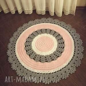 dywan ze sznurka bawełnianego okrągły 120cm dla dziewczynki