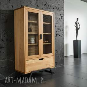 NANO z litego drewna, witryna dębowa