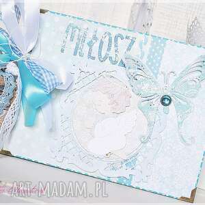 handmade scrapbooking albumy album na chrzest święty