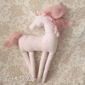 bajkowy jednorożec - różany, romantyczny, koń konik dekoracja, poduszka