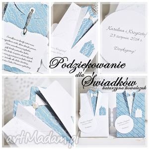 handmade scrapbooking kartki podziękowanie dla świadków - pudełeczko w kształcie