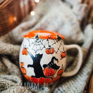 Kubek baryłka kot i dynia, halloween