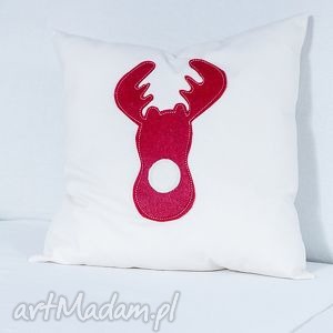 bawełniana poduszka z rudolfem czerwononosym świąteczna silikon, prezent