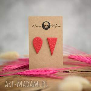 Nie Do Pary czerwone, asymetryczne, rózne kolczyki