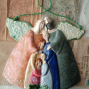 ceramika, anioł, rodzina, dzieci