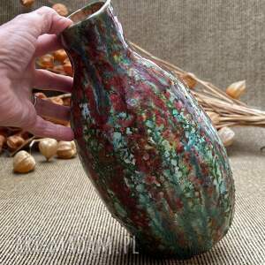 Wazon butla ceramiczna - kolorowa dekoracja handmade