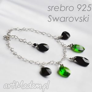 pasja emi bransoletka srebrna fasetowane kryształki, swarovski, serce