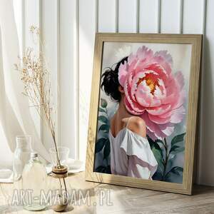 plakat dziewczyna z kwiatami - format 50x70 cm b2