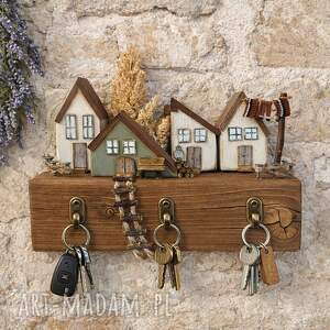 ElleMellek: Wieszak na klucze dekoracja ścienna, rekodzieło dom