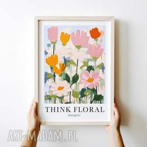 plakat botaniczny kwiaty - format 40x50 cm salonu, jadalni