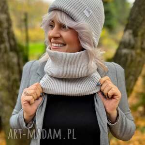 Bawełniana bandana zimowa „Jasny szary”