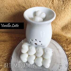 dom vanilla latte - wosk sojowy zapachowy do kominka serduszka, kawa z mlekiem