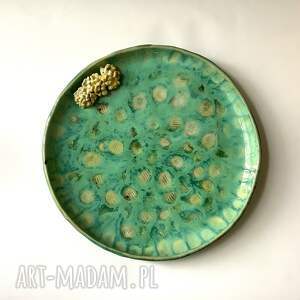 ręcznie zrobione ceramika talerz / patera ceramiczna "brokuł"