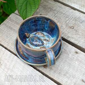 ręcznie zrobione ceramika filiżanka z żółwiem - opal - rękodzieło - ok 350 ml 95,00