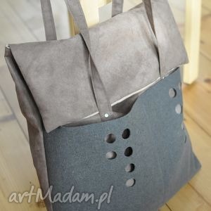 handmade na ramię torba hobo XXL brąz, khaki