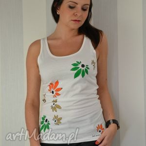 handmade koszulki koszulka ręcznie malowana - kwiaty od fresh lemon