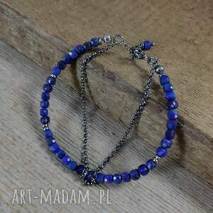 handmade delikatna bransoletka z lapis lazuli