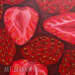 Obraz akrylowy truskawki 20x30 cm do kuchni