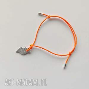 usta bransoletka, sznurek, regulowane, srebro, świąteczny prezent