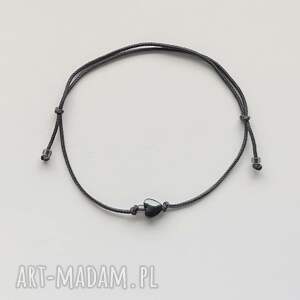 serduszko bransoletka, sznurek, regulowana