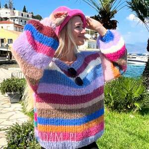 Sweter oversize, handmade, alpaka
