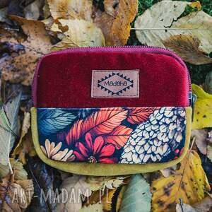 Mały portfelik damski handmade patchwork z tkaniny z odzysku