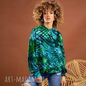 handmade bluzy bluza z kapturem - tropical